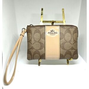 Authentic COACH Signature Wristlet (6" x‎ 4") - Classic Style!